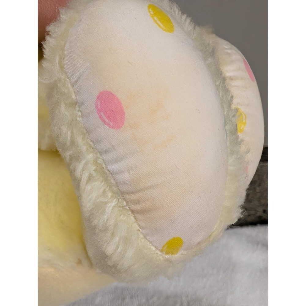 Vintage 1984 Mattel Emotions Yellow Bunny Rabbit Rubber Face Jelly Beans Plush - Picture 7 of 14